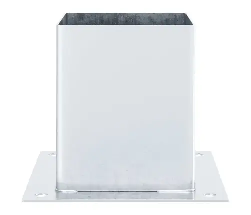 Statu Pamatnes Kvadrāts 12Gb Sudrabs 101X101 Mm Cinkots Tērauds Vidaxl