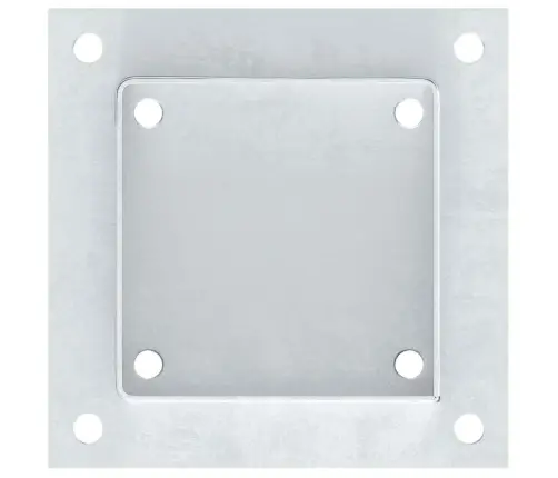 Statu Pamatnes Kvadrāts 12Gb Sudrabs 101X101 Mm Cinkots Tērauds Vidaxl