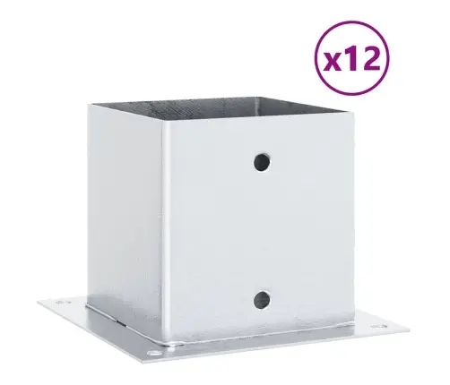 Postialused Ruudukujulised 12 Tk, 141X141 Mm, Tsingitud Teras