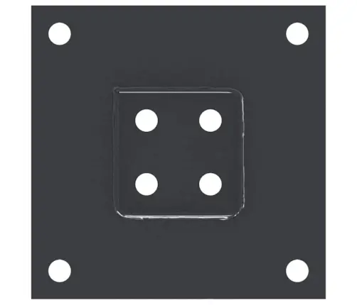 Postialused Ruudukujulised 4 Tk, 71X71 Mm, Pulbervärvitud Teras