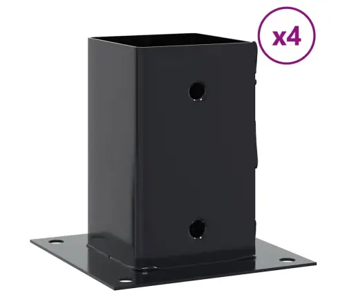 Statu Pamatnes Kvadrātveida 4 Gab Antracīts 91X91 Mm Vidaxl