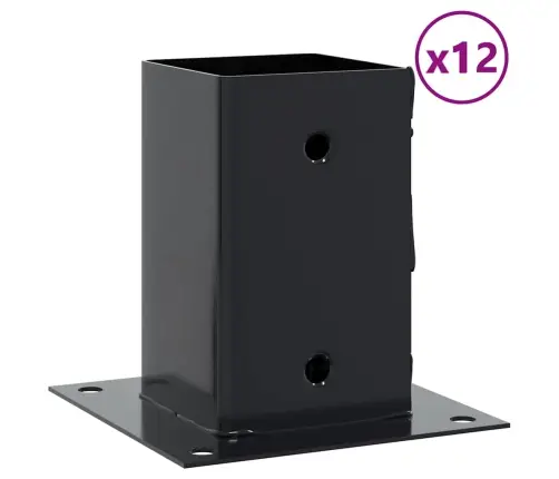 Statu Pamatnes Kvadrātveida 12 Gab Antracīts 91X91 Mm Vidaxl