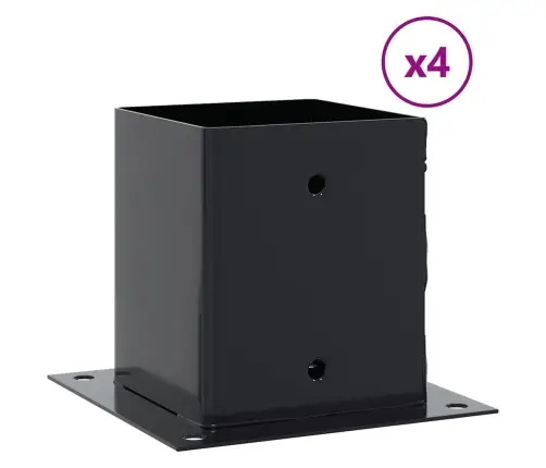Statu Pamatnes Kvadrātveida 4 Gab Antracīts 101X101 Mm Vidaxl