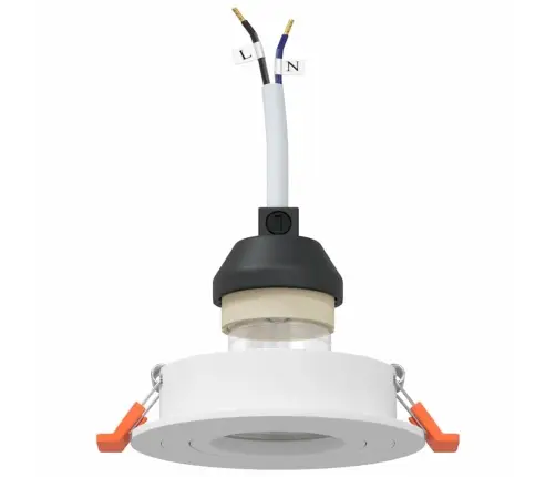 Iebūvētu Prožektoru 6 Gab Round Gu10 Balts Ø91 Mm Vidaxl