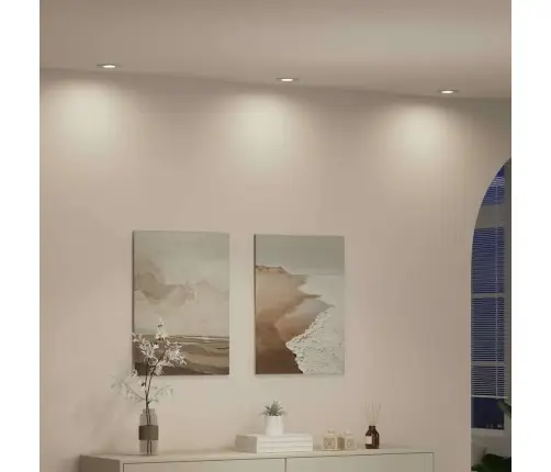 Iemontējamie Prožektori 24 Gab Apaļais Gu10 Balts Ø91 Mm Vidaxl