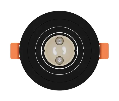 Iemontētie Prožektori 12 Gab. Apaļas Gu10 Melna Ø91 Mm Vidaxl