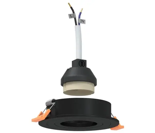 Prožektorius 24 Pcs Juoda 9 X 9 X 2 Cm Aliuminis