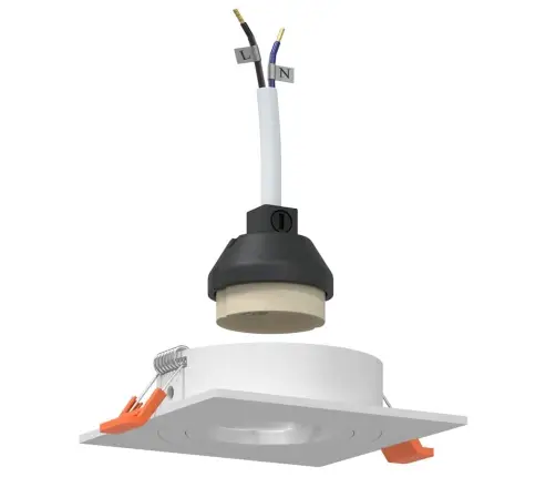 Prožektorius 6 Pcs Balta 9 X 9 X 2 Cm Aliuminis