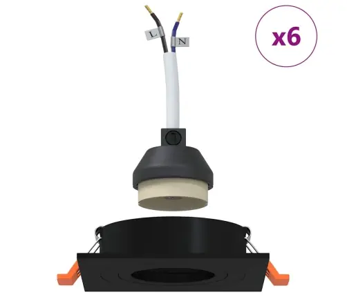 Spotivalgus 6 Pcs Must 9 X 9 X 2 Cm Alumiinium