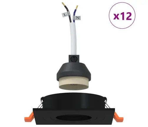 Spotivalgus 12 Pcs Must 9 X 9 X 2 Cm Alumiinium