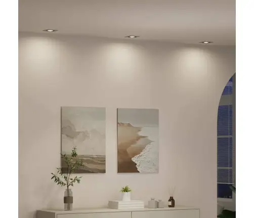 Iemontētie Prožektori 12 Gab. Kvadrātveida Gu10 Sudrabs 91X91 Mm Vidaxl