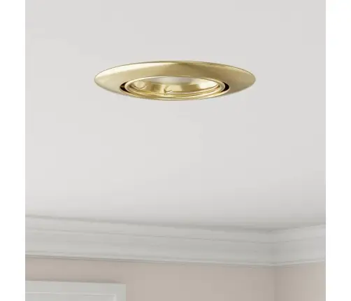 Iemontējamās Lampas 24 Gab. Apaļas Gu10 Zelta Ø90 Mm Tērauds Vidaxl