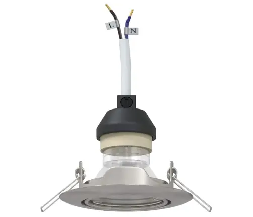 Iemontējamas Prožektori 6 Gab. Apaļš Gu10 Sudrabs Ø90 Mm Tērauds Vidaxl