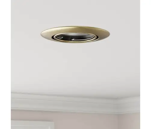 Iemontējami Prožektori 12 Gabali Apaļie Gu10 Misiņš Ø90 Mm Tērauds Vidaxl