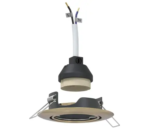 Iemontējami Prožektori 12 Gabali Apaļie Gu10 Misiņš Ø90 Mm Tērauds Vidaxl