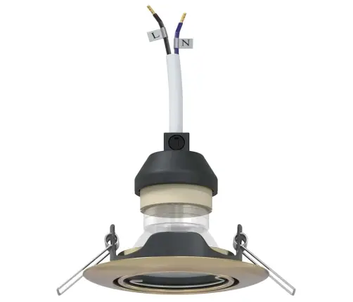 Iemontējami Prožektori 12 Gabali Apaļie Gu10 Misiņš Ø90 Mm Tērauds Vidaxl