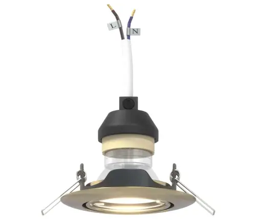 Iemontējami Prožektori 24 Gabali Apaļie Gu10 Misiņš Ø90 Mm Tērauds Vidaxl