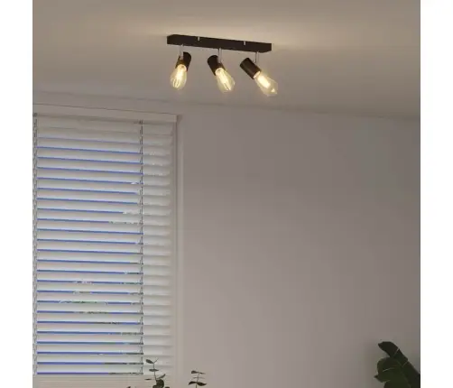 Lae Kohtvalgusti Prožektoritega Must 38 X 6,5 X 11,5 Cm Metall