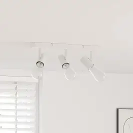 Lae Kohtvalgusti Prožektoritega Valge 38 X 6,5 X 11,5 Cm Metall