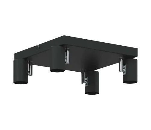 Griestu Prožektors 4 Veidu Regulējamais Melns E27 Vidaxl