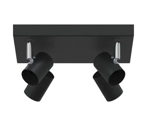 Griestu Prožektors 4 Veidu Regulējamais Melns E27 Vidaxl