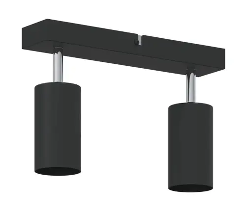 Griestu Prožektors 2 Veidu Regulējams Melns Gu10 Vidaxl