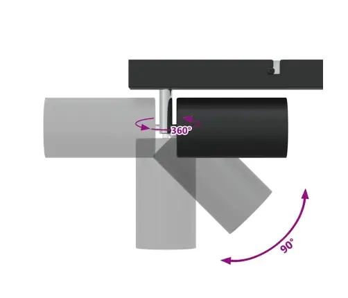 Griestu Prožektors 2 Veidu Regulējams Melns Gu10 Vidaxl