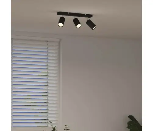 Lae Kohtvalgusti Prožektoritega Must 38 X 6 X 16 Cm Metall