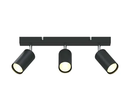 Lae Kohtvalgusti Prožektoritega Must 38 X 6 X 16 Cm Metall