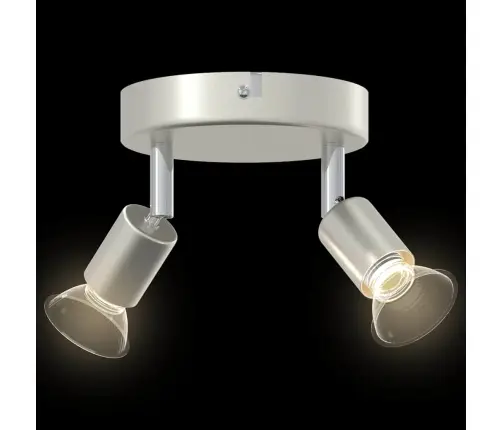 Griestu Prožektors 2 Virzienu Regulējams Niķelis Gu10 Vidaxl