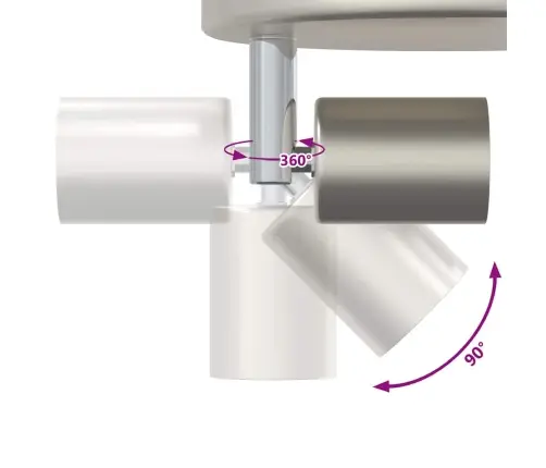 Griestu Prožektors 2 Virzienu Regulējams Niķelis Gu10 Vidaxl