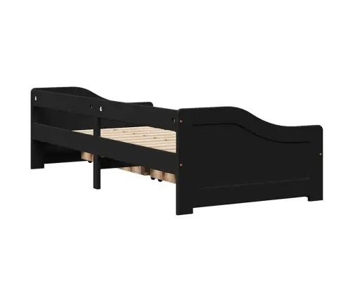 Lova Su 2 Stalčiais Be Čiužinio Irun, Juoda, 90X200Cm