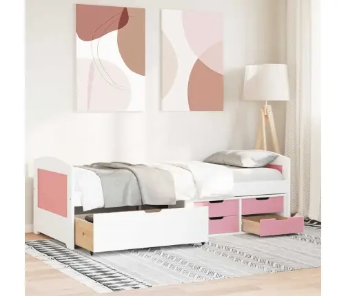 5 Sahtliga Päevavoodi Ilma Madratsita Valge Ja Roosa 90X200 Cm