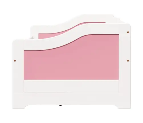 Dienas Gulta 3 Atvilktnēm Bez Matrača Irun Balts Rozā 90X200 Cm Vidaxl