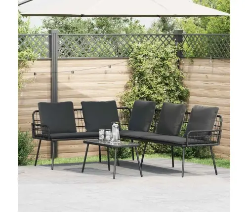 L Formas Dīvāns Melns 231X173X78 Cm Polietilēna Rotangpalma Vidaxl L Formas Dīvāns Melns 231X173X78 Cm Polietilēna Rotangpalma Vidaxl