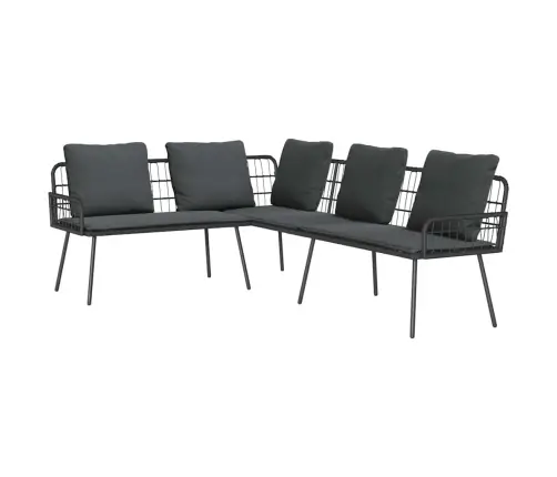 L Formas Dīvāns Melns 231X173X78 Cm Polietilēna Rotangpalma Vidaxl L Formas Dīvāns Melns 231X173X78 Cm Polietilēna Rotangpalma Vidaxl