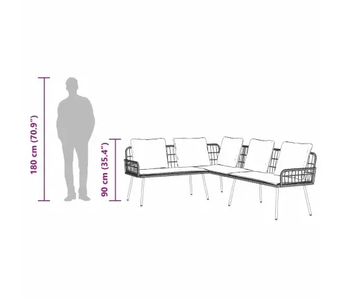 L Formas Dīvāns Melns 231X173X78 Cm Polietilēna Rotangpalma Vidaxl L Formas Dīvāns Melns 231X173X78 Cm Polietilēna Rotangpalma Vidaxl