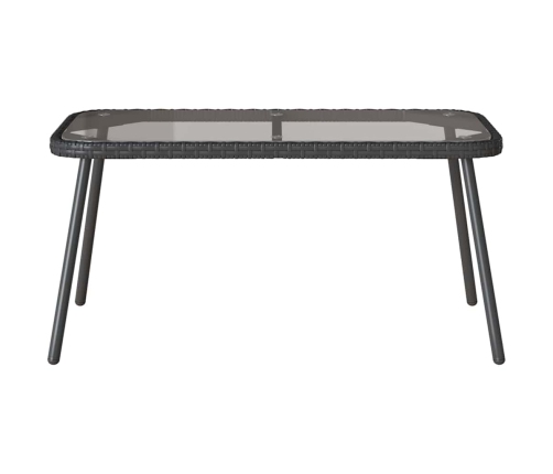 Kafijas Galdiņš Melns 90X45X42 Cm Polietilēna Rotangpalma Vidaxl