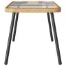 Kafijas Galds Dabīgs 90X45X42 Cm Polietilēna Rotangpalma Vidaxl