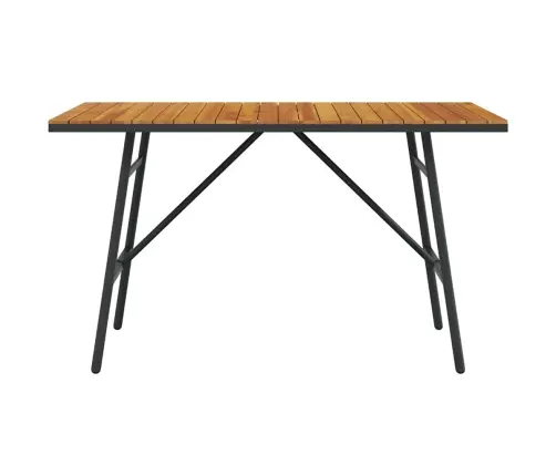 Ēdamgalds - Melns, 110X55X62 Cm, Izgatavots No Solidā Akācijas Masīvkoka Vidaxl