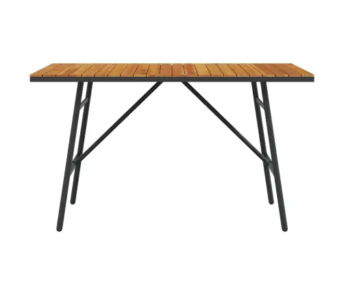 Ēdamgalds - Melns, 110X55X62 Cm, Izgatavots No Solidā Akācijas Masīvkoka Vidaxl