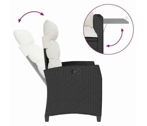 Allalastava Seljatoega Aiatool, Külglauaga, Must, Polürotang