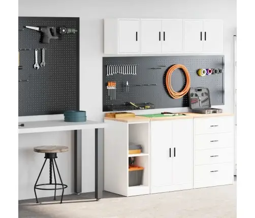 Garaažikapid 2 Tk, Valge, Tehispuit