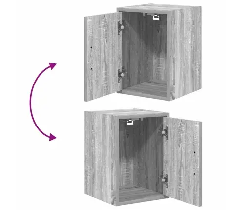 Garāžas Skapji, 2Gab., Pelēka Ozolkoka Krāsa, Inženierijas Koks Vidaxl