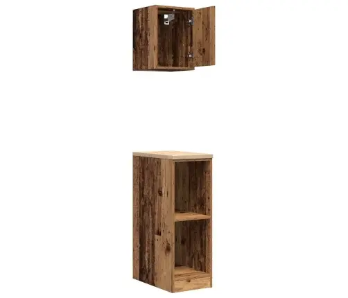 Garāžas Skapji, 2 Gab., Veci Dēļi, Inženierijas Koks Vidaxl