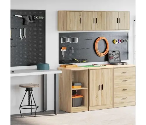 Garāžas Skapji, 2 Gab., Ozolkoka Krāsa, Inženierijas Koks Vidaxl