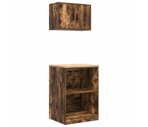 Garaažikapid 2 Tk, Suitsutatud Tamm, Tehispuit