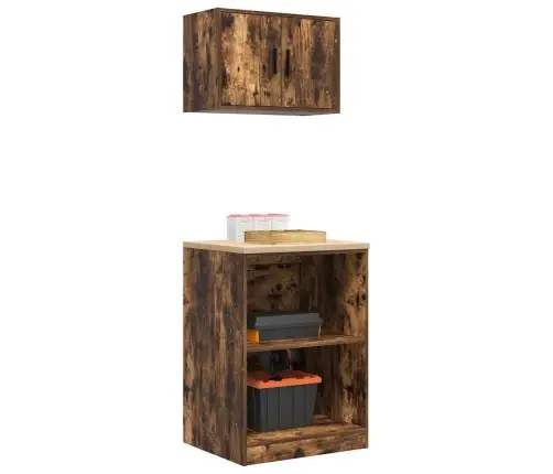 Garaažikapid 2 Tk, Suitsutatud Tamm, Tehispuit