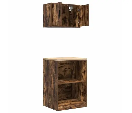 Garaažikapid 2 Tk, Suitsutatud Tamm, Tehispuit