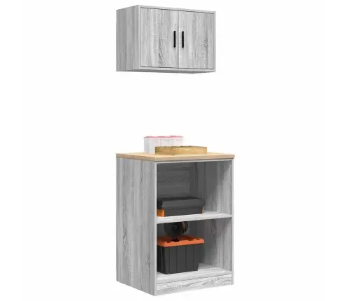 Garažo Spintos, 2Vnt., Pilkos, Mediena